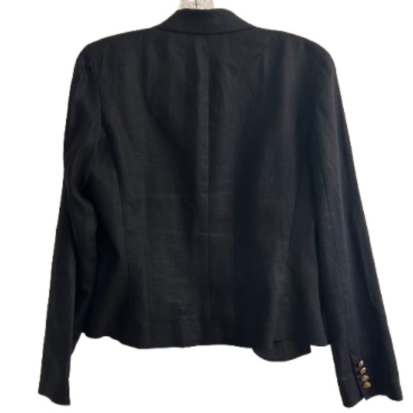 Lauren Ralph Lauren Linen Monte Carlo Crested Old Money Blazer Size 12 - Picture 5 of 15